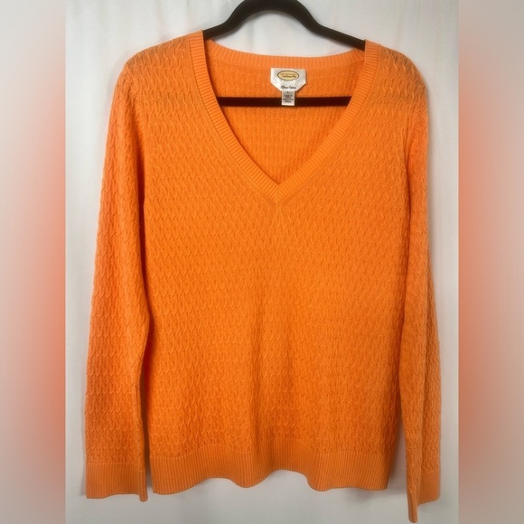 Vintage Talbots sweater light orange pima cotton pullover
Orange V-Neck Size:L - Picture 1 of 13